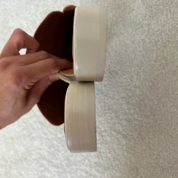 Autograph Marks & Spencer UK stone leather loafer low heel mules - Picture 6 of 8